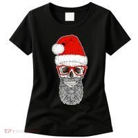 Christmas Santa Skull Women's T-Shirt thumb 0