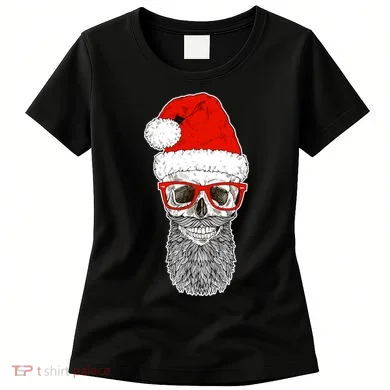 Christmas Santa Skull Women's T-Shirt