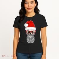 Christmas Santa Skull Women's T-Shirt thumb 4