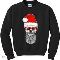 Christmas Santa Skull Kids Sweatshirt thumb 0