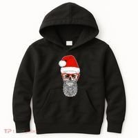 Christmas Santa Skull Kids Hoodie thumb 0