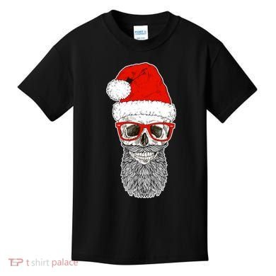 Christmas Santa Skull Kids T-Shirt