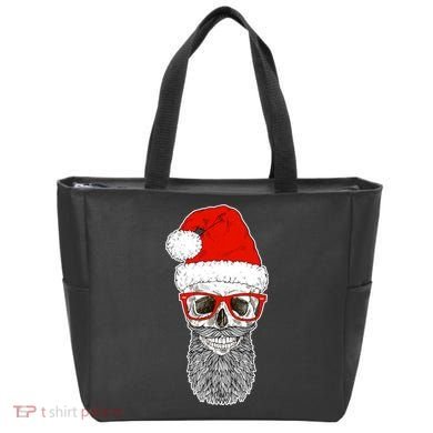 Christmas Santa Skull Tote Bag