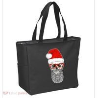 Christmas Santa Skull Tote Bag thumb 2