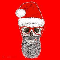 Christmas Santa Skull Santa Hat thumb 1
