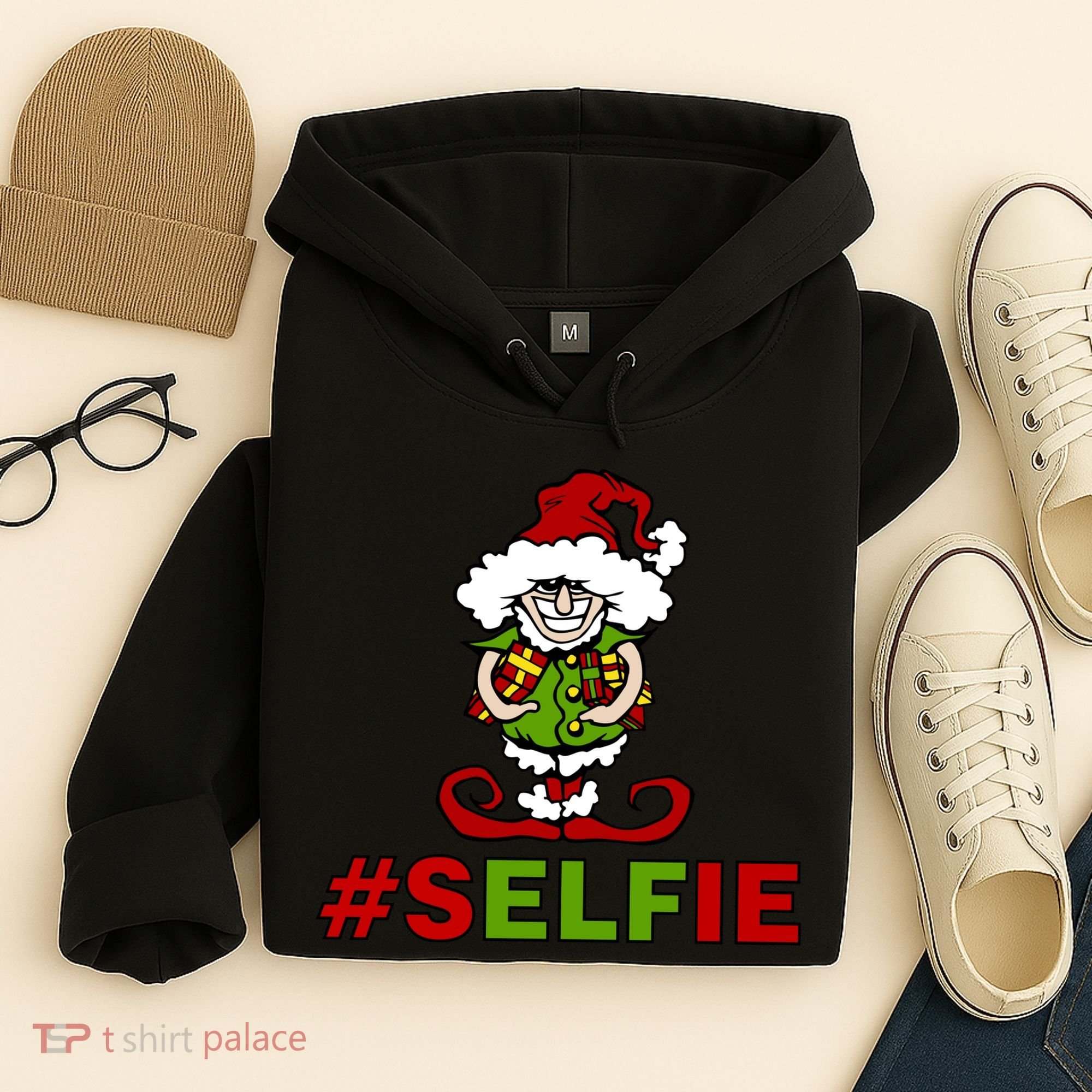 Christmas #Selfie Elf Hoodie