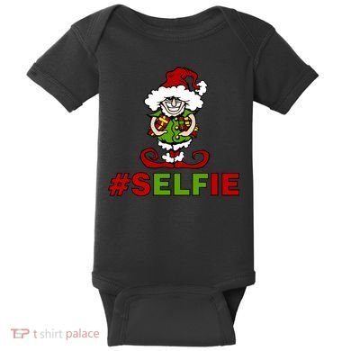 Christmas #Selfie Elf Baby Bodysuit