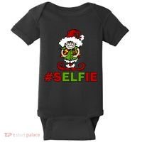 Christmas #Selfie Elf Baby Bodysuit thumb 0