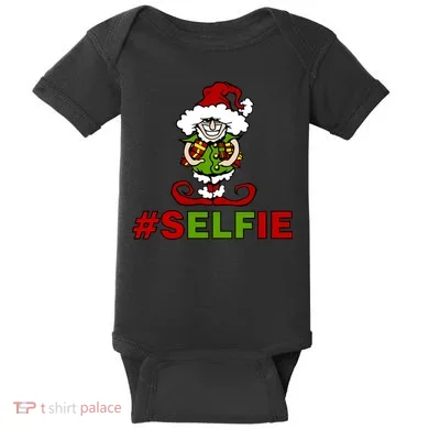 Christmas #Selfie Elf Baby Bodysuit