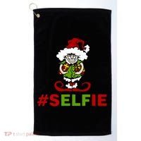Christmas #Selfie Elf Golf Towel thumb 0