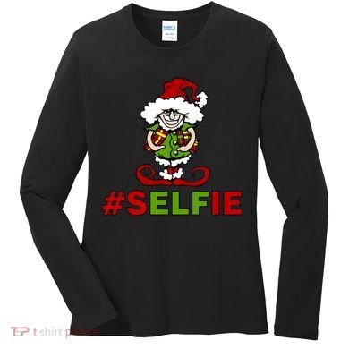 Christmas #Selfie Elf Women's Long Sleeve Shirt