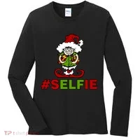 Christmas #Selfie Elf Women's Long Sleeve Shirt thumb 0