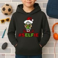 Christmas #Selfie Elf Kids Hoodie thumb 2