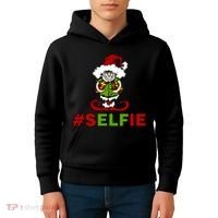 Christmas #Selfie Elf Kids Hoodie thumb 4
