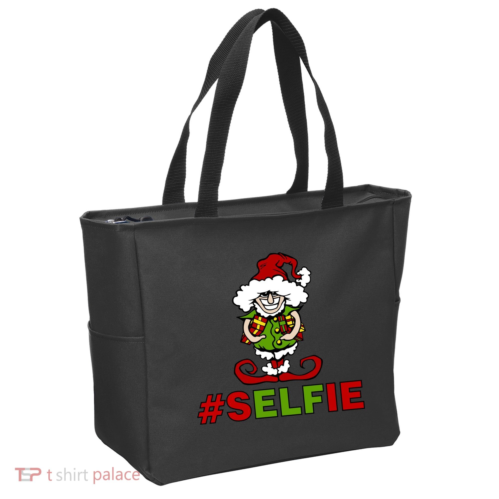 Christmas #Selfie Elf Tote Bag