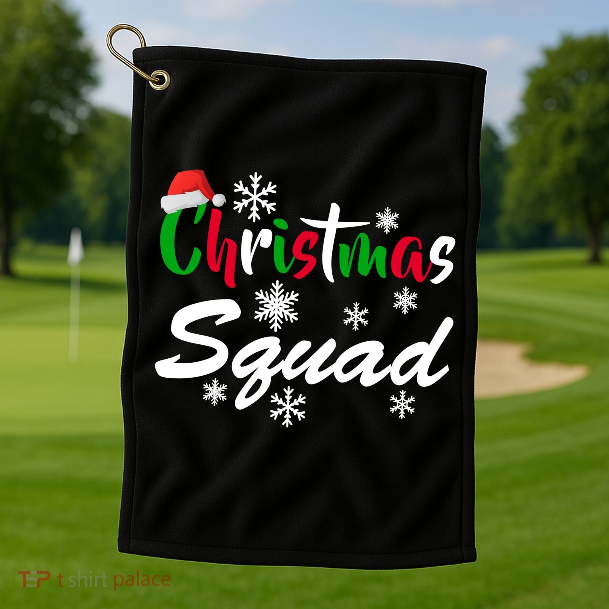 Christmas Squad Funny Golf Towel