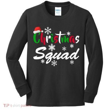 Christmas Squad Funny Kids Long Sleeve Shirt