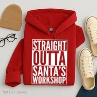 Christmas Straight Outta Santa's Workshop Hoodie thumb 4