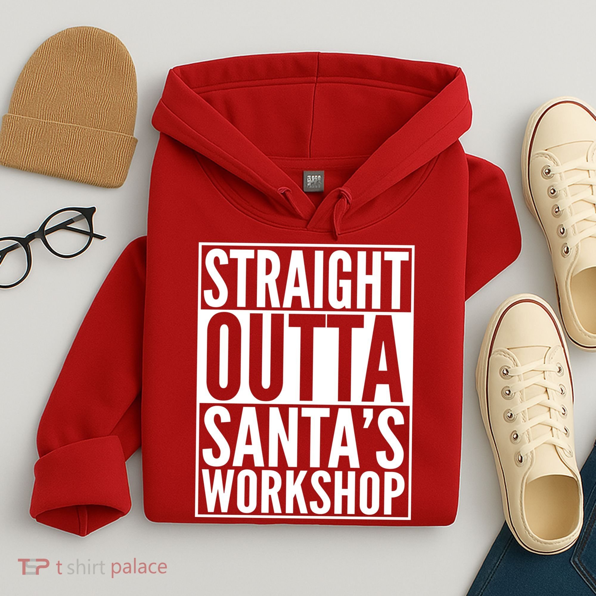 Christmas Straight Outta Santa's Workshop Hoodie