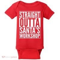 Christmas Straight Outta Santa's Workshop Baby Bodysuit thumb 0