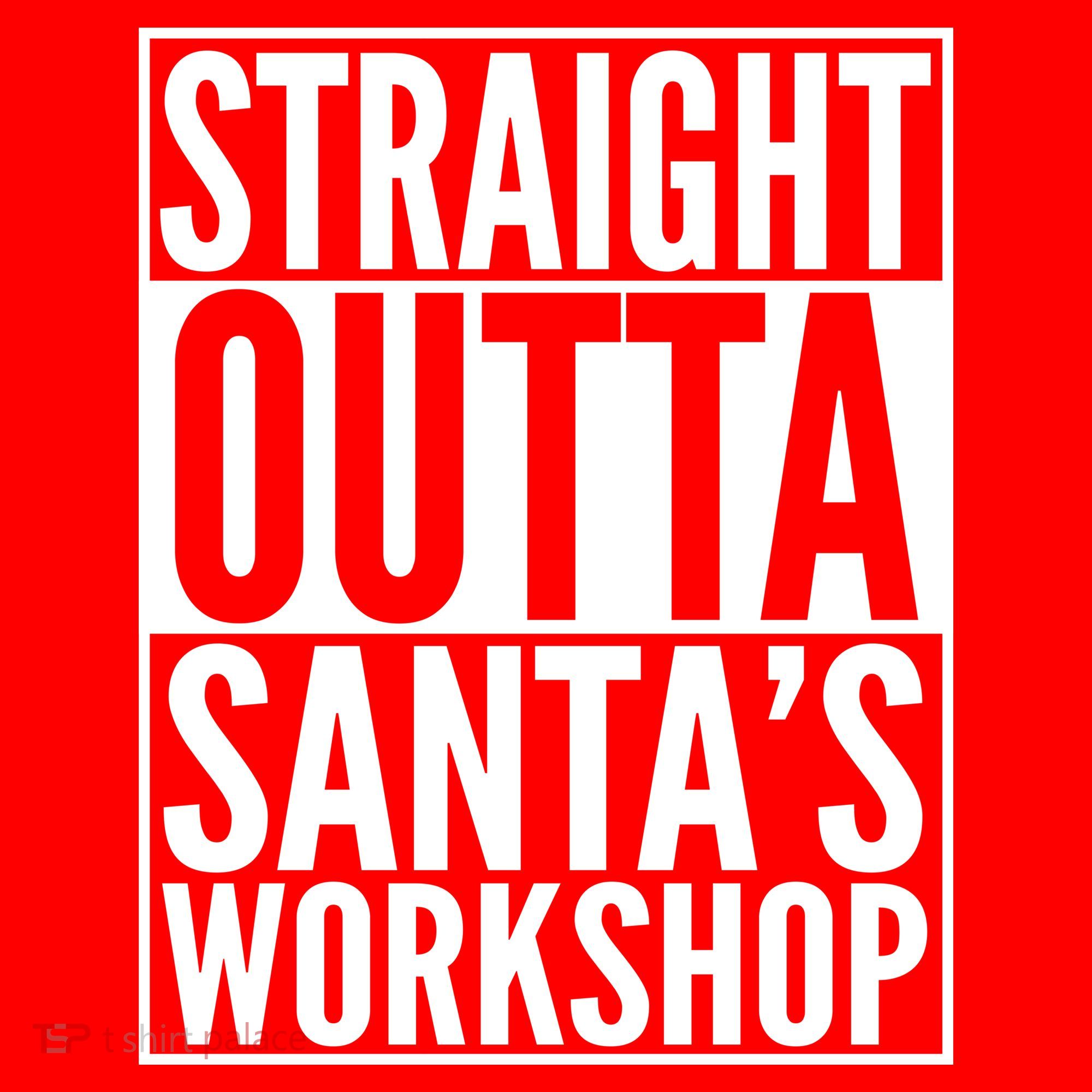 Christmas Straight Outta Santa's Workshop Baby Bodysuit