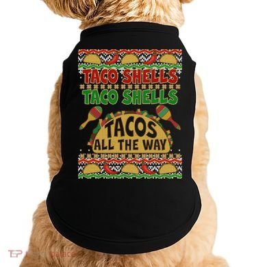 Christmas Tacos All The Way Ugly Sweater Doggie Tank
