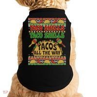 Christmas Tacos All The Way Ugly Sweater Doggie Tank thumb 0