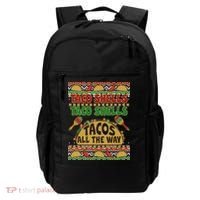 Christmas Tacos All The Way Ugly Sweater Backpack thumb 0