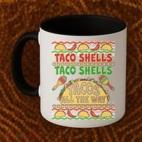 Christmas Tacos All The Way Ugly Sweater Coffee Mug thumb 2
