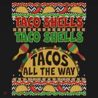 Christmas Tacos All The Way Ugly Sweater Polo thumb 3