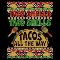 Christmas Tacos All The Way Ugly Sweater Women's Hoodie thumb 2