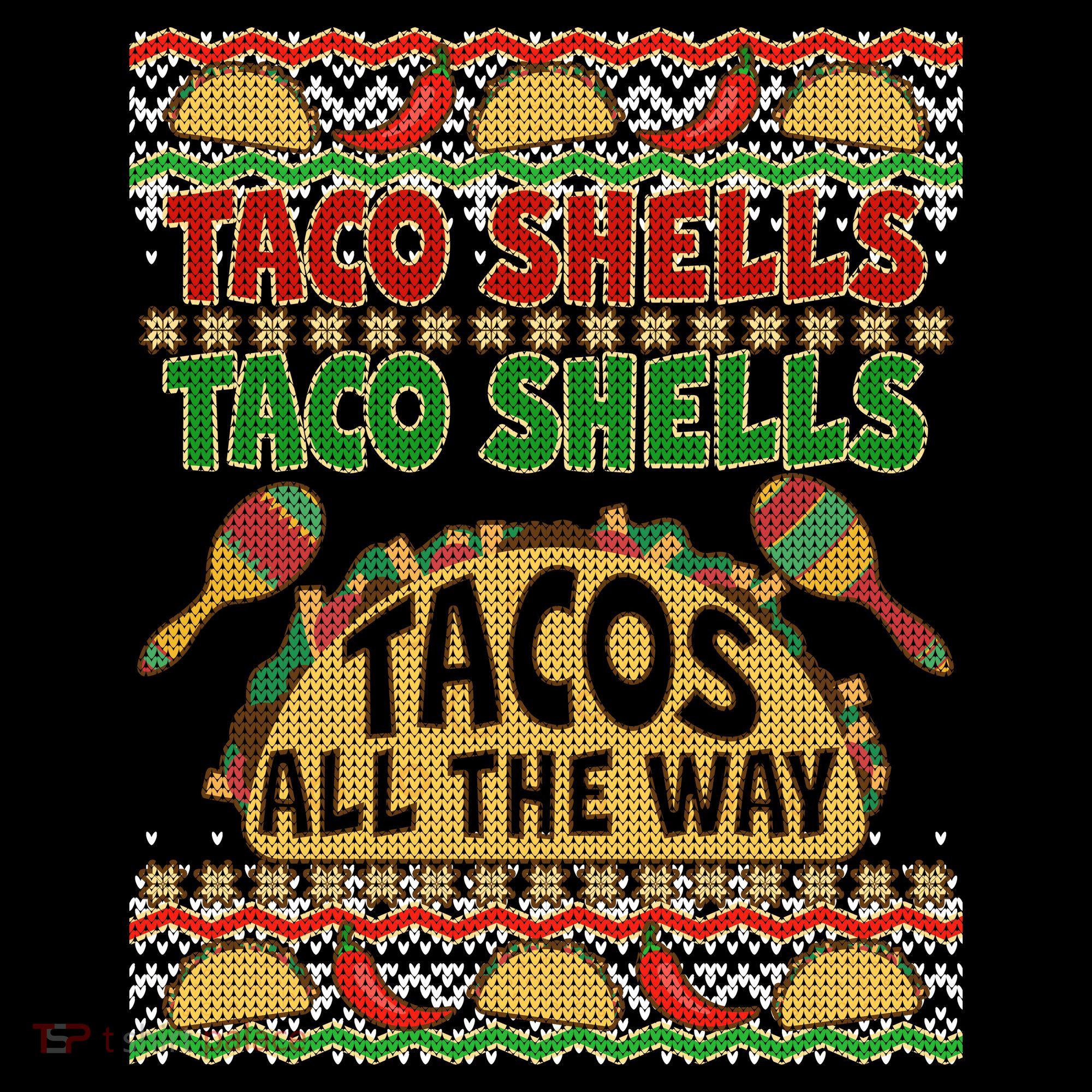 Christmas Tacos All The Way Ugly Sweater Women's Hoodie
