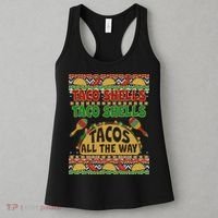 Christmas Tacos All The Way Ugly Sweater Women's Tank Top thumb 3