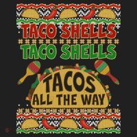 Christmas Tacos All The Way Ugly Sweater Golf Towel thumb 3