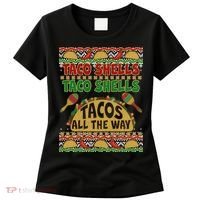 Christmas Tacos All The Way Ugly Sweater Women's T-Shirt thumb 0