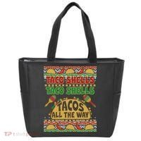 Christmas Tacos All The Way Ugly Sweater Tote Bag thumb 0
