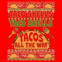 Christmas Tacos All The Way Ugly Sweater Santa Hat thumb 1