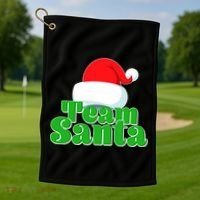 Christmas Team Santa Golf Towel thumb 1