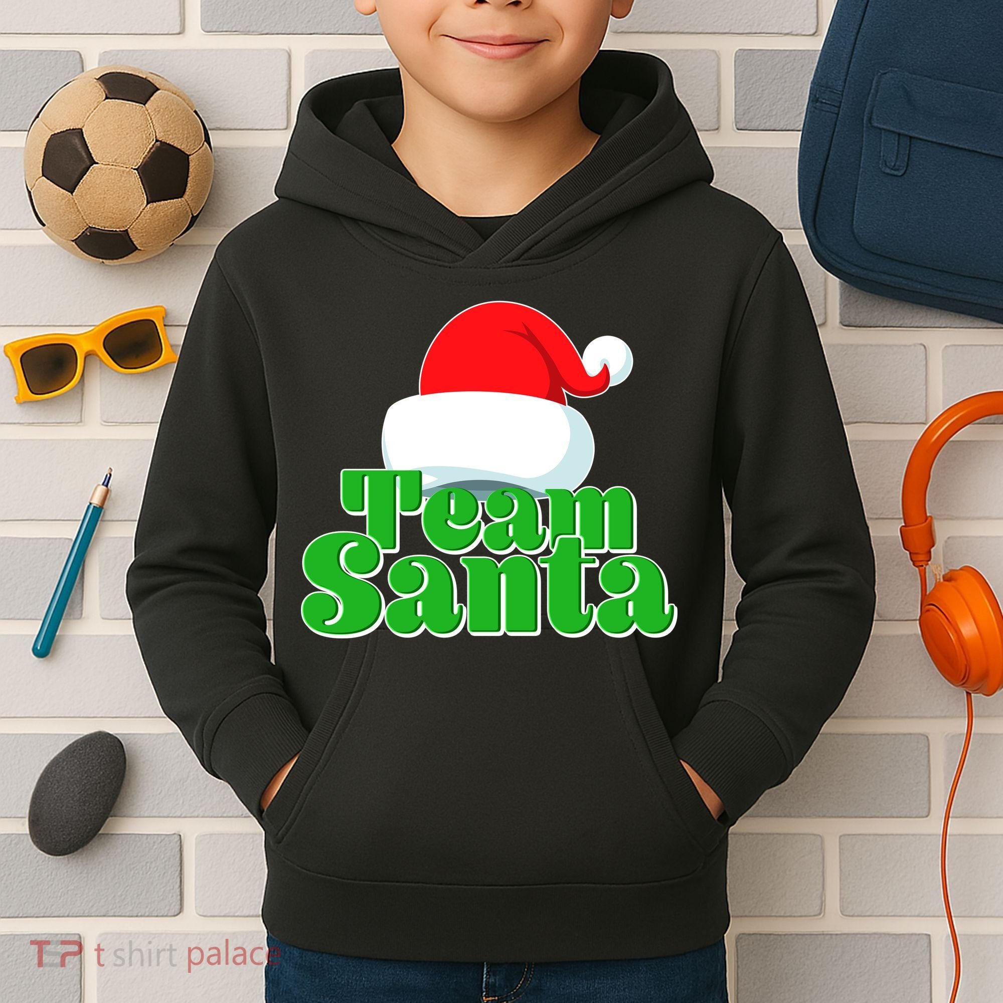 Christmas Team Santa Kids Hoodie