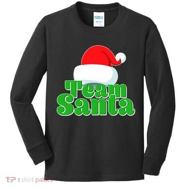 Christmas Team Santa Kids Long Sleeve Shirt