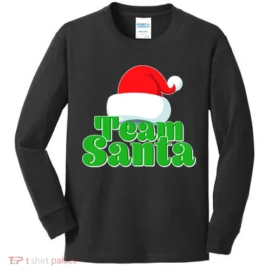 Christmas Team Santa Kids Long Sleeve Shirt