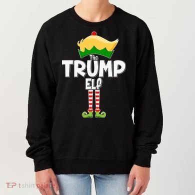 Christmas The Trump Elf  Funny Women's Sweatshirt