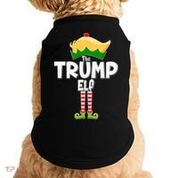 Christmas The Trump Elf  Funny Doggie Tank thumb 0