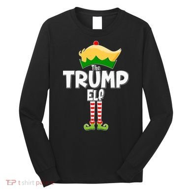 Christmas The Trump Elf  Funny Long Sleeve Shirt