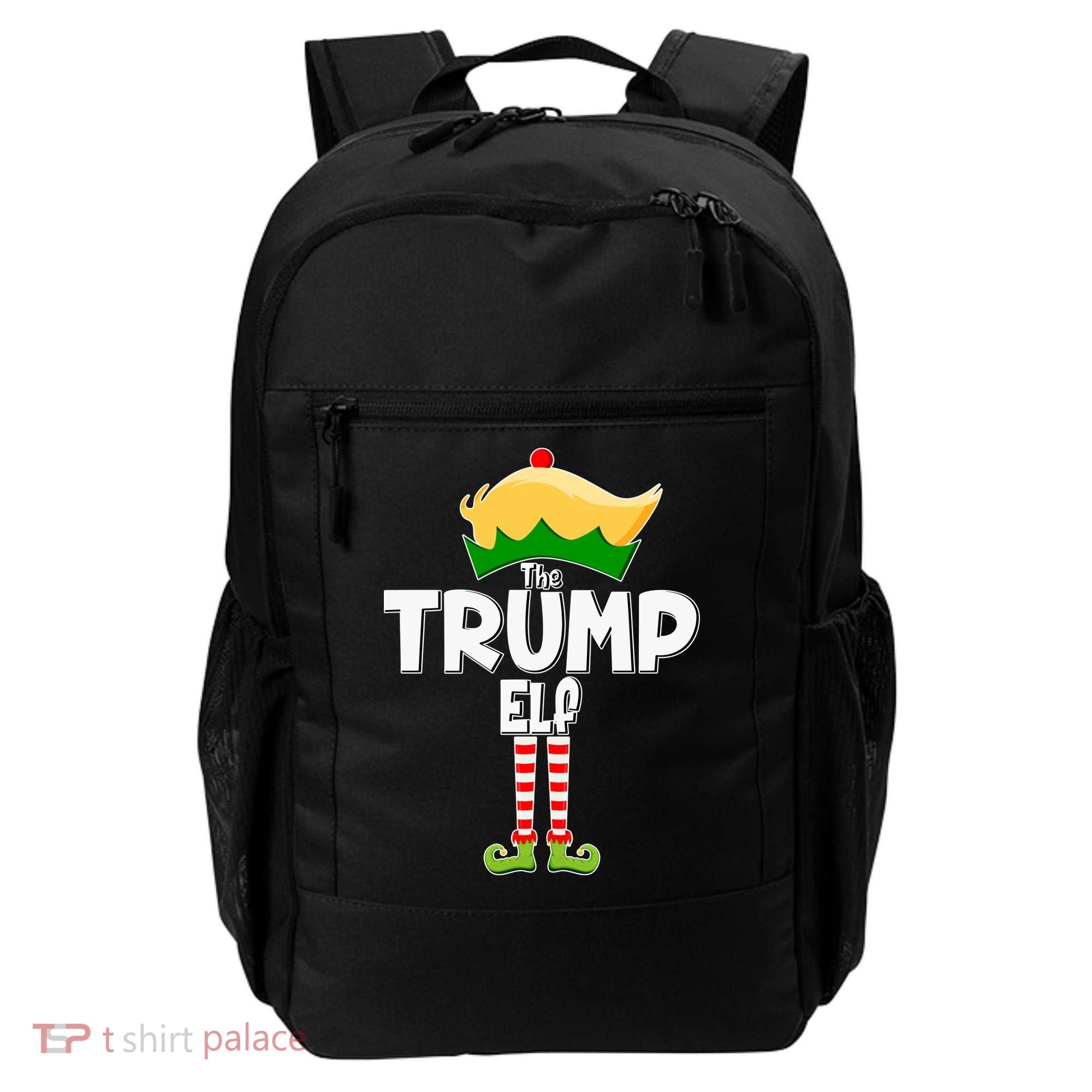 Christmas The Trump Elf  Funny Backpack