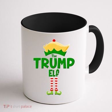 Christmas The Trump Elf  Funny Coffee Mug back