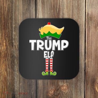 Christmas The Trump Elf  Funny Coaster