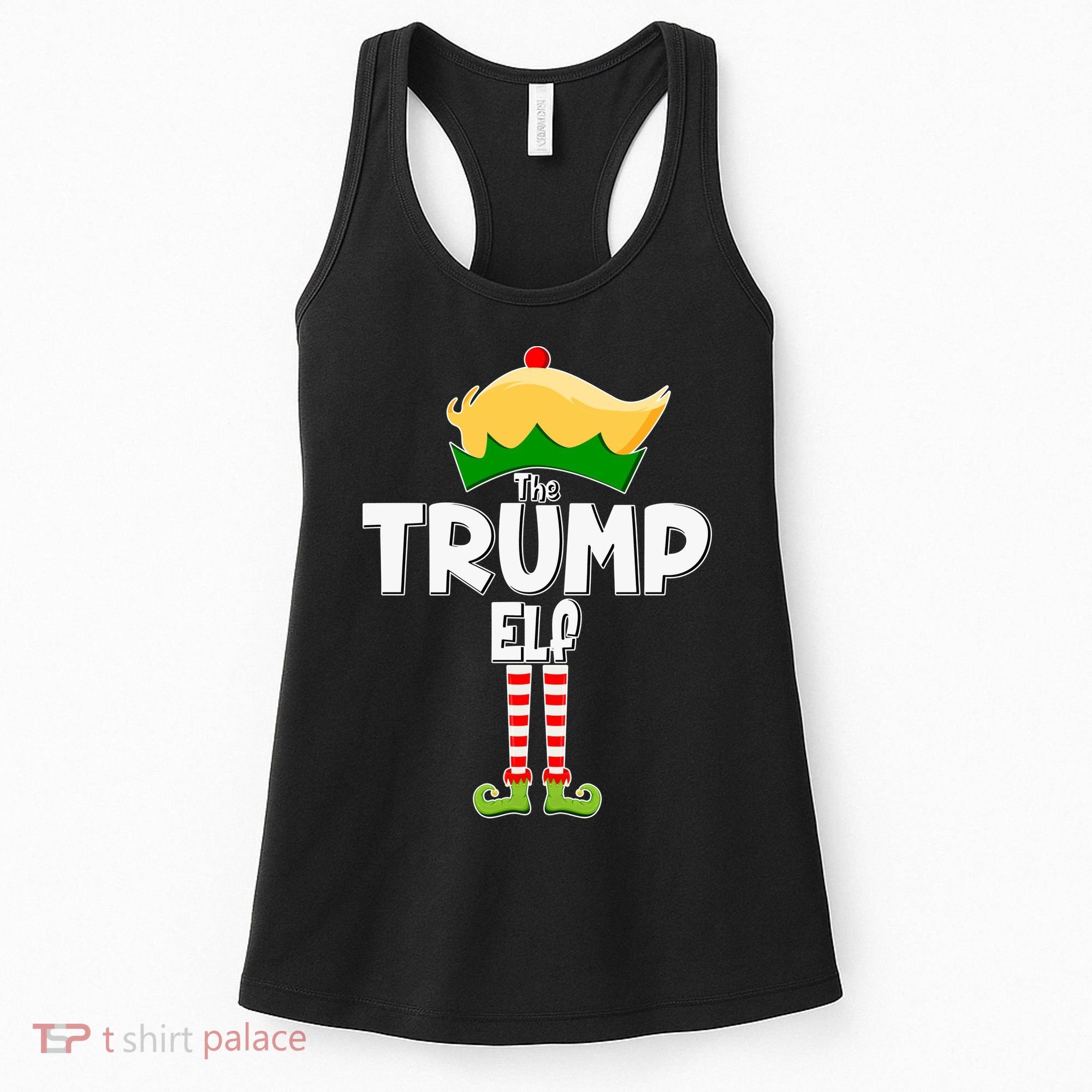 Christmas The Trump Elf  Funny Women's Tank Top