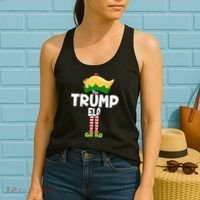 Christmas The Trump Elf  Funny Women's Tank Top thumb 2