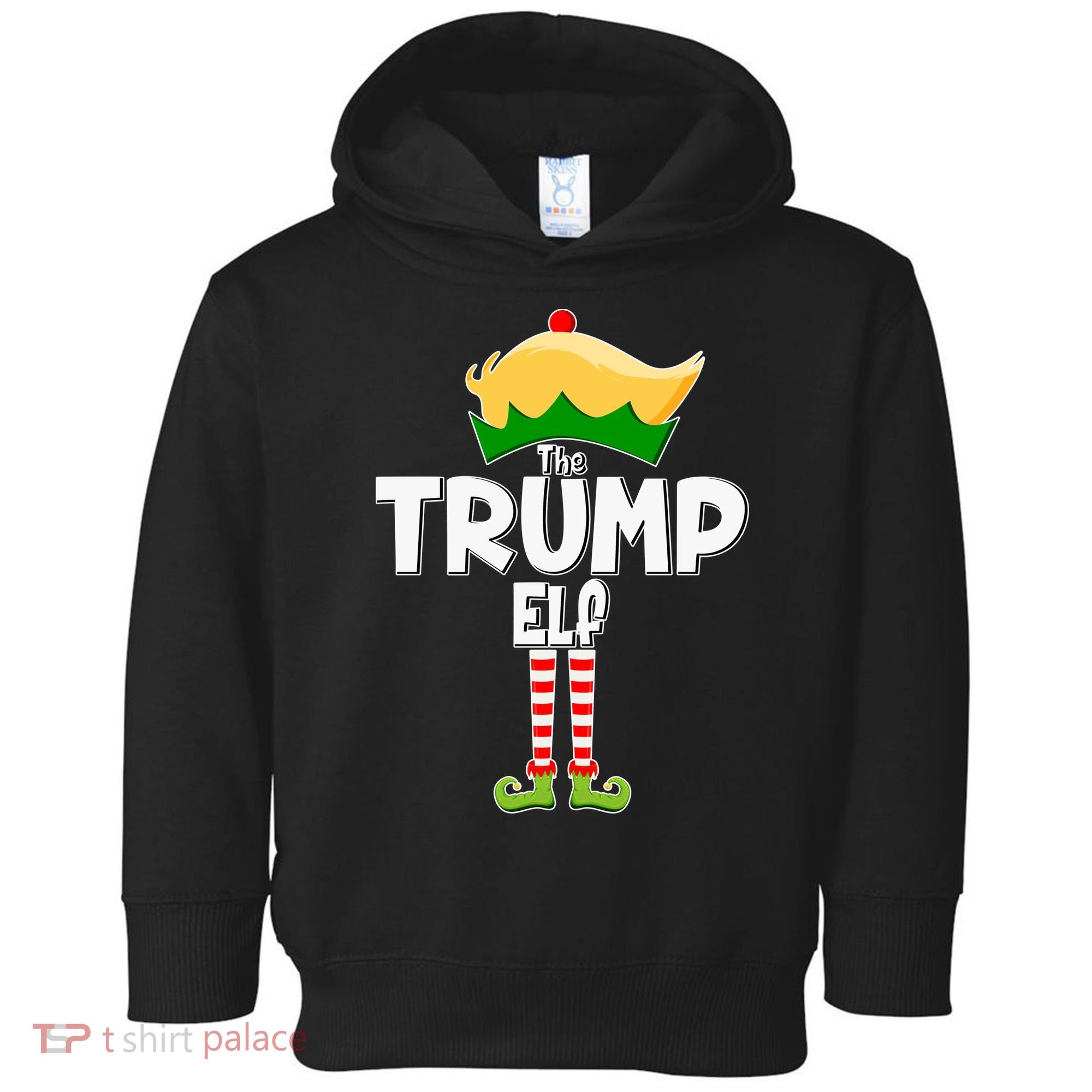 Christmas The Trump Elf  Funny Toddler Hoodie